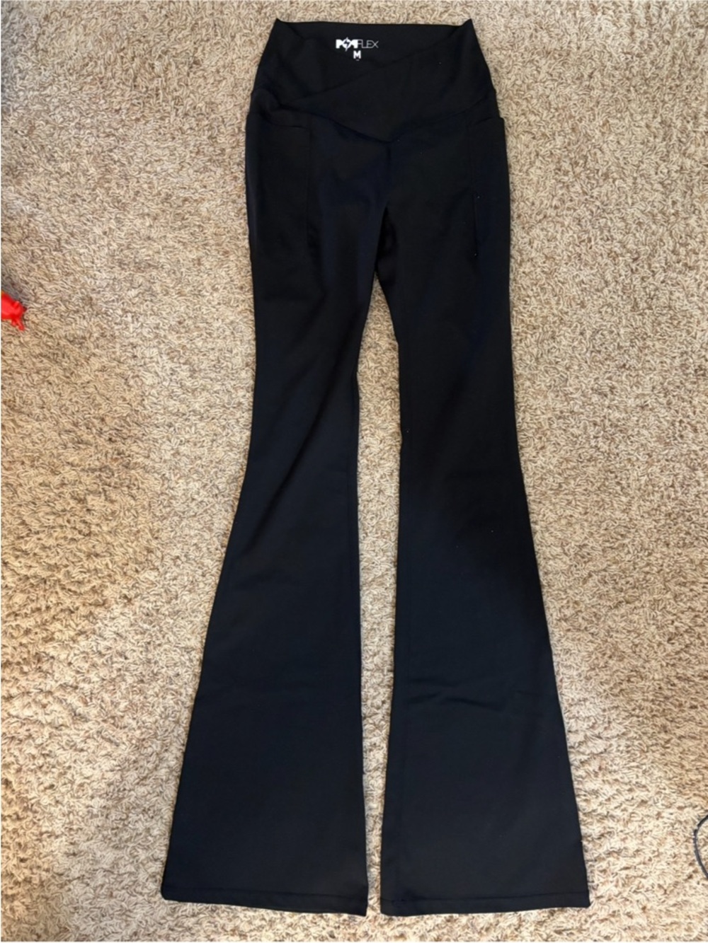 POPFLEX Black High-Rise Flare Leggings - Picture 2 of 3